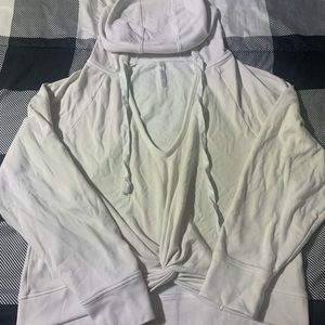 Women’s crop top hooded sweatshirt